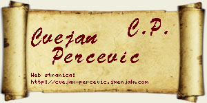 Cvejan Perčević vizit kartica